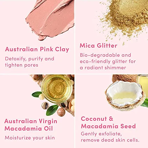 Australian Pink Clay Smoothing Body Sand Organic Exfoliating Body Scrub