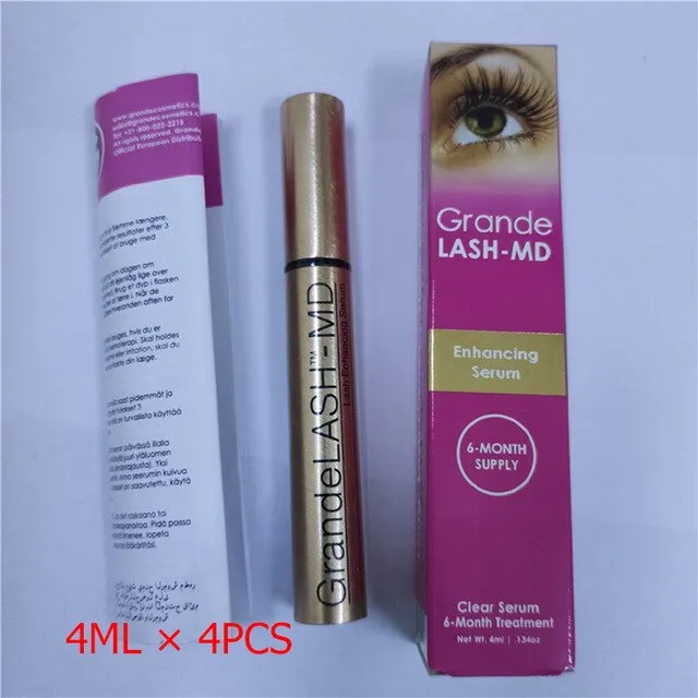 GRANDE LASH MD SERUM EYE LASH ENHANCING SERUM LONGER THICKER EYELASH EYEBROW GROWTH TREATMENT CLEAR SERUM FOR EYES CARE 2ML 4ML